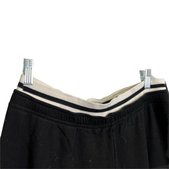 Monrow Women's Jogger Pants Black Loose Tapered Rayon Cotton High Rise Size L - Picture 4 of 9